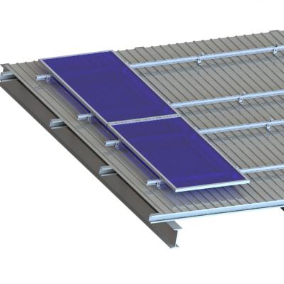  Trapèze toit en métal l pieds système de montage solaire