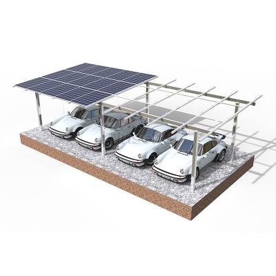 Système de structure de carport solaire étanche à double colonne