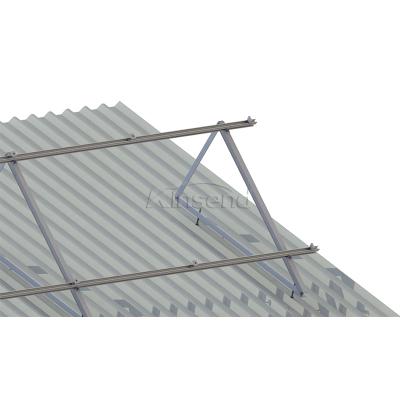 Aluminium d'angle de trépied de bâti de panneau solaire de toit en métal
