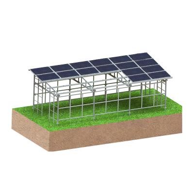 Système de montage solaire agricole à effet de serre