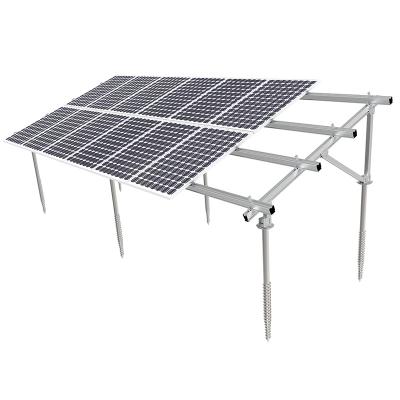 Système de montage solaire au sol en aluminium avec base à vis au sol - type A
