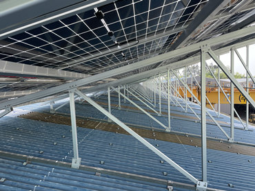 Système de montage de toit en métal 128KW, Corée