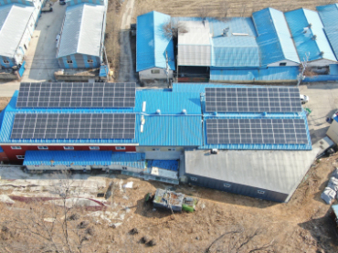 projet solaire de toiture en métal corée 282kw Séoul, Corée