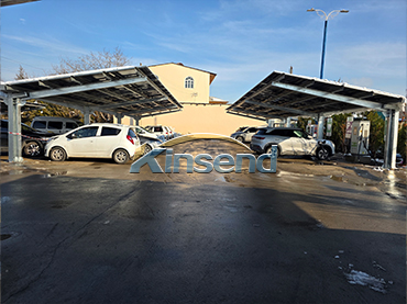 Abri de voiture solaire étanche en métal ZAM, Ouzbékistan