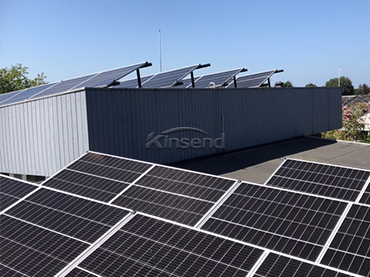 Projets solaires de pied réglable de bâti d'inclinaison de toit plat en Europe Danemark